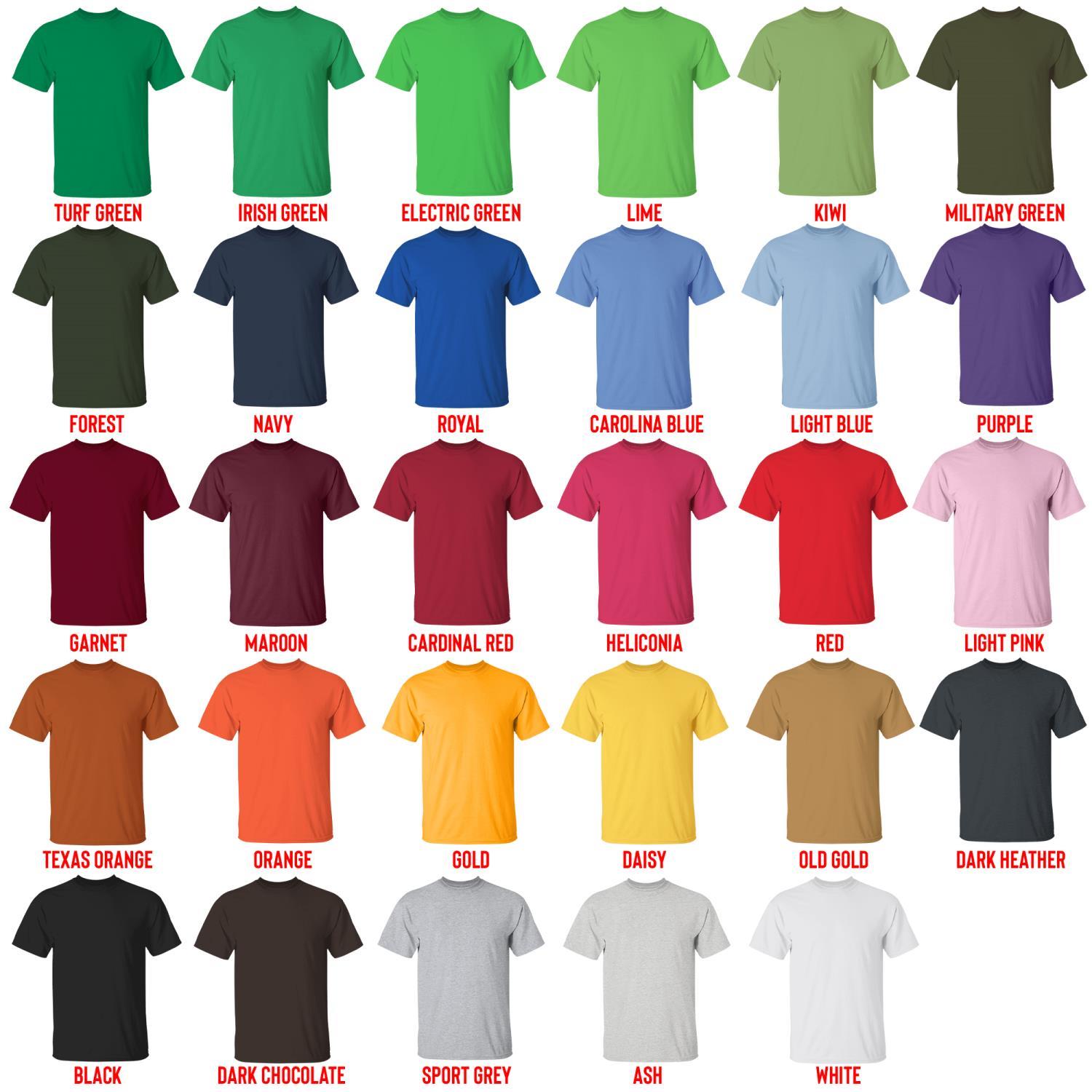 t shirt color chart - BFDI Merch