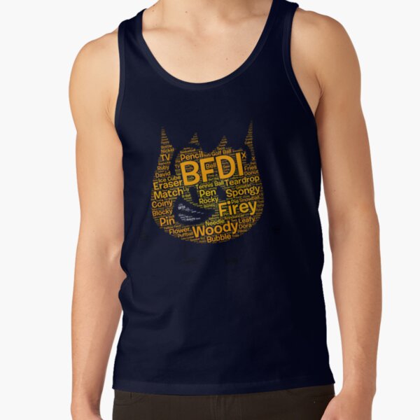 Bfdi Word Cloud Firey Shaped Tank Top - Image 6