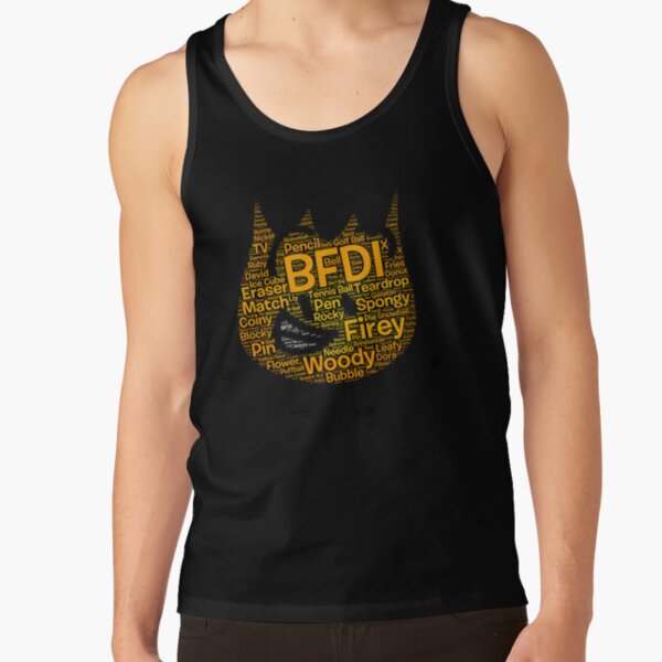 Bfdi Word Cloud Firey Shaped Tank Top - Image 2