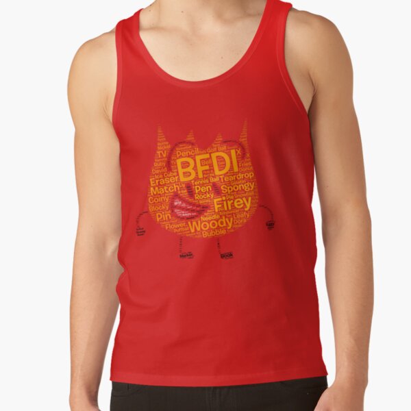 Bfdi Word Cloud Firey Shaped Tank Top - Image 5