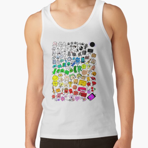 Bfdi Inanimate Insanity All Characters Transparent Tank Top - Image 2