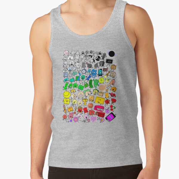 Bfdi Inanimate Insanity All Characters Transparent Tank Top - Image 4