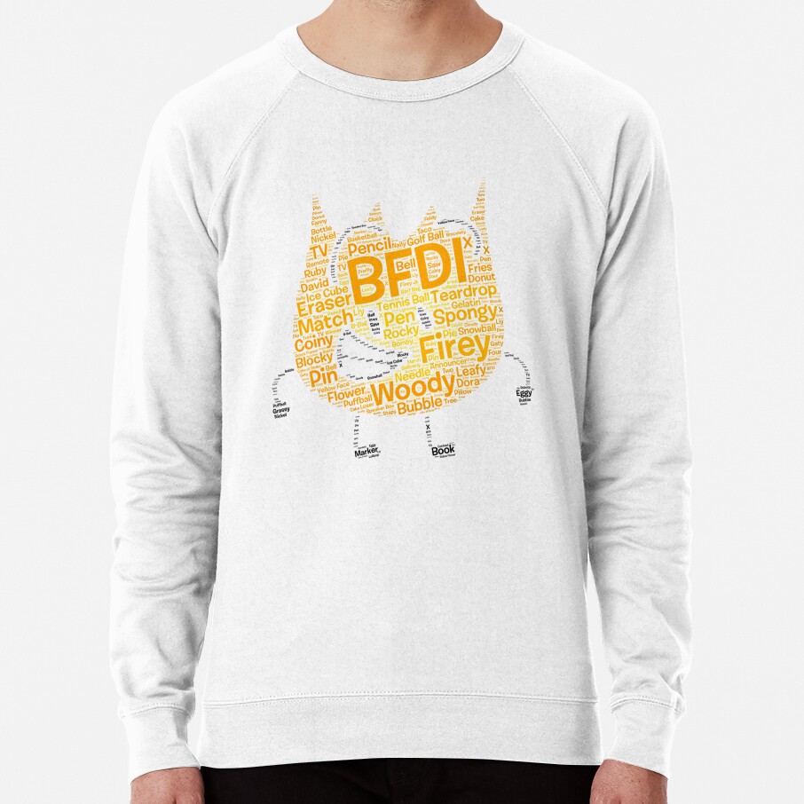 Bfdi Word Cloud Firey Shaped Sweatshirt