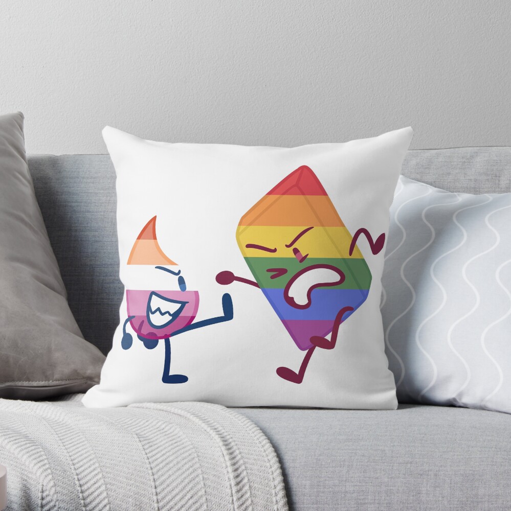 Teardrop Vs Eraser Throw Pillow