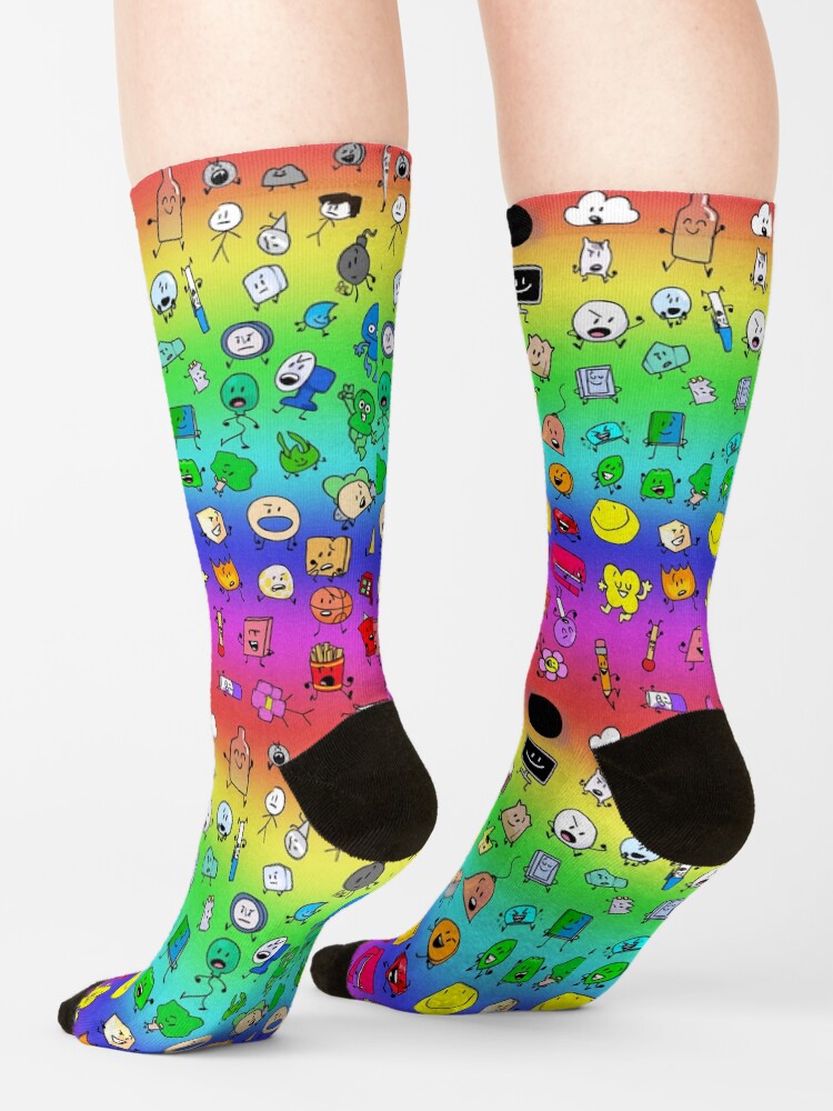Bfdi All Characters Rainbow Socks - Image 2